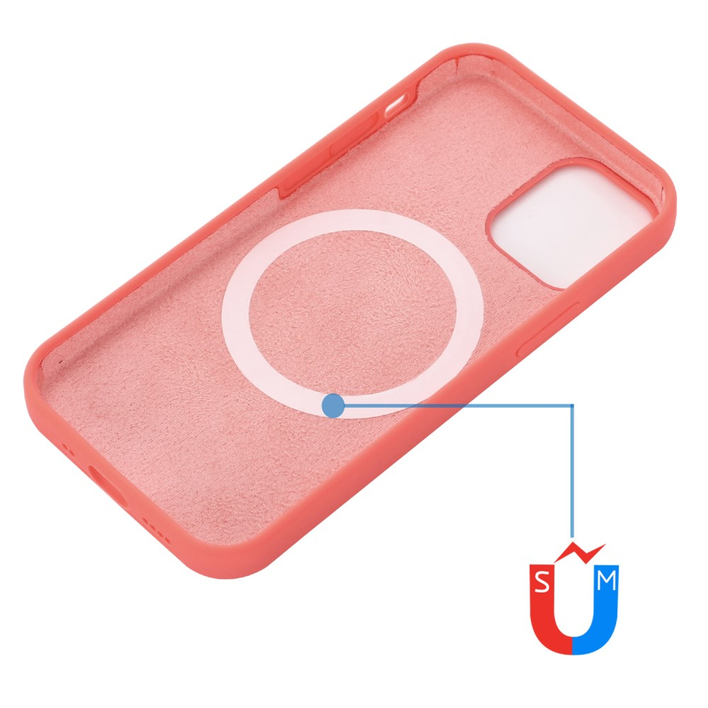 iPhone 13 MagSafe Silikon Case Hülle - Coral