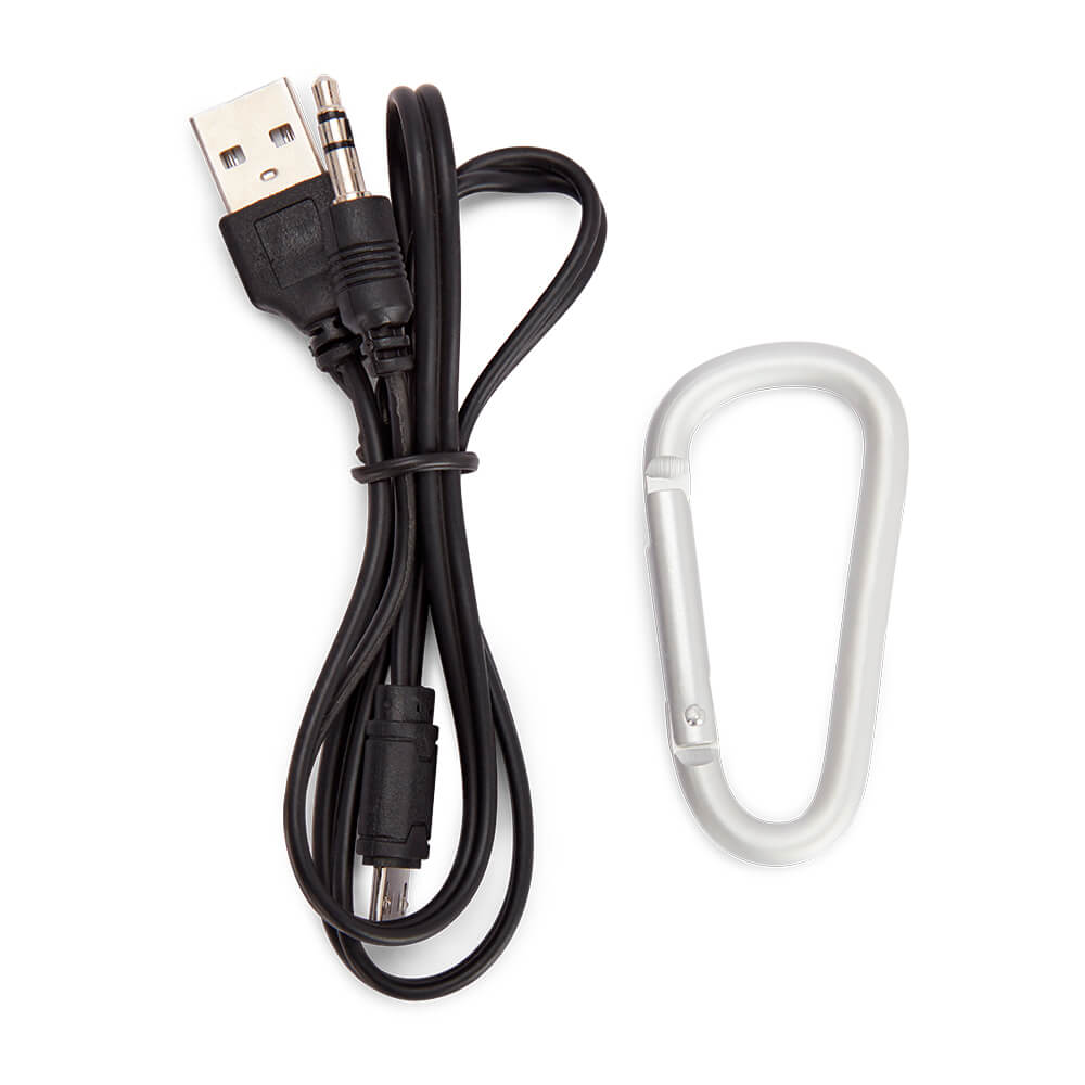 Aiwa BS-110BK Mini Bluetooth Lautsprecher mit Karabiner 10W HyperBass Musik Box