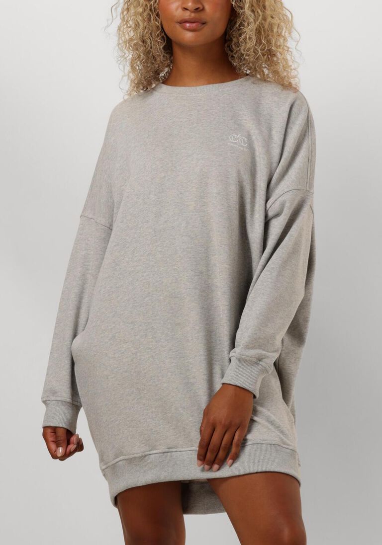grijze co'couture mini jurk clean oversized sweat dress