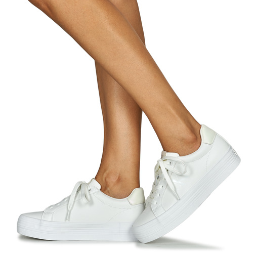 Calvin Klein Jeans - BOLD VULC FLATF LACEUP LTH WN Blanco