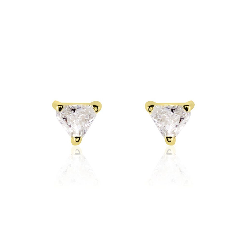Boucles D'oreilles Puces Achilee Or Jaune Oxyde