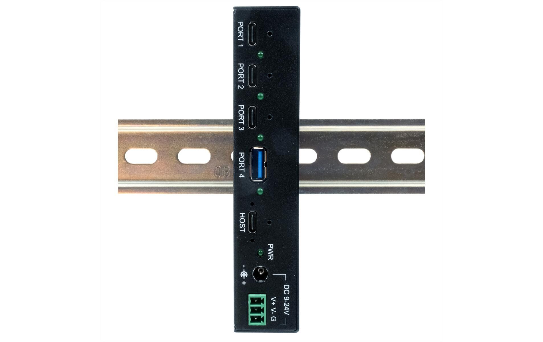 USB-Hub EX-12293HMS<br>4 Port USB 3.2 Gen 2 x 1 Metall HUB mit 3x USB-C- und 1x USB-A
