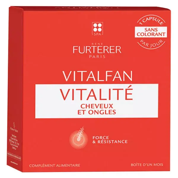 René Furterer Vitalfan Vitalidade para Cabelo e Unhas 30 cápsulas