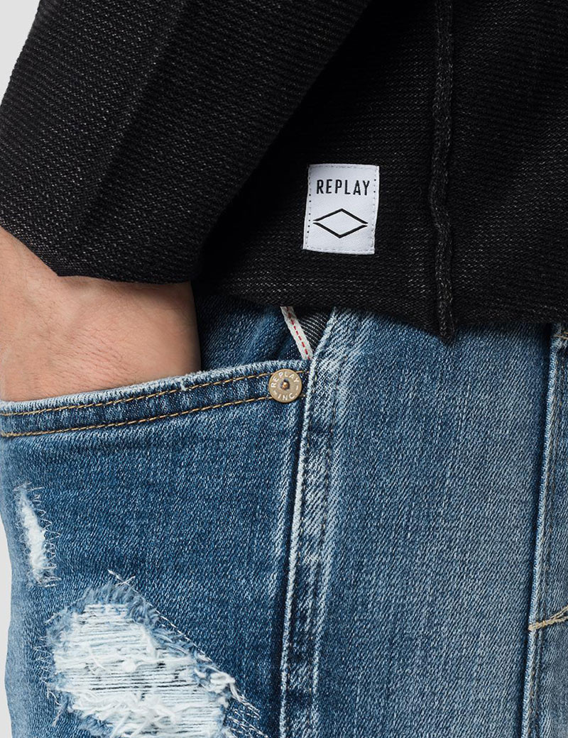 REPLAY PULL MAILLE REGULAR NOIR