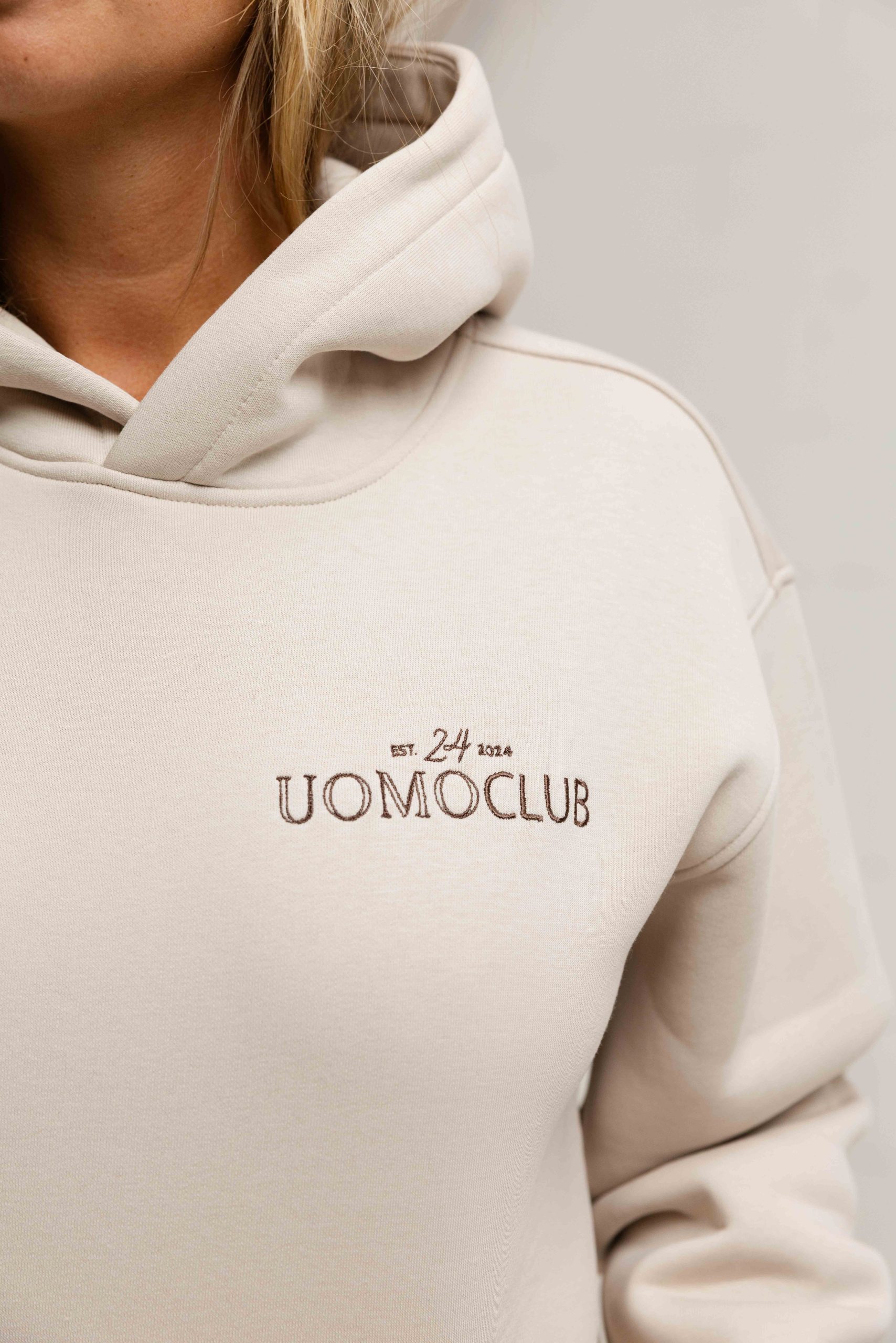 24 Uomo Club Hoodie Dames Beige