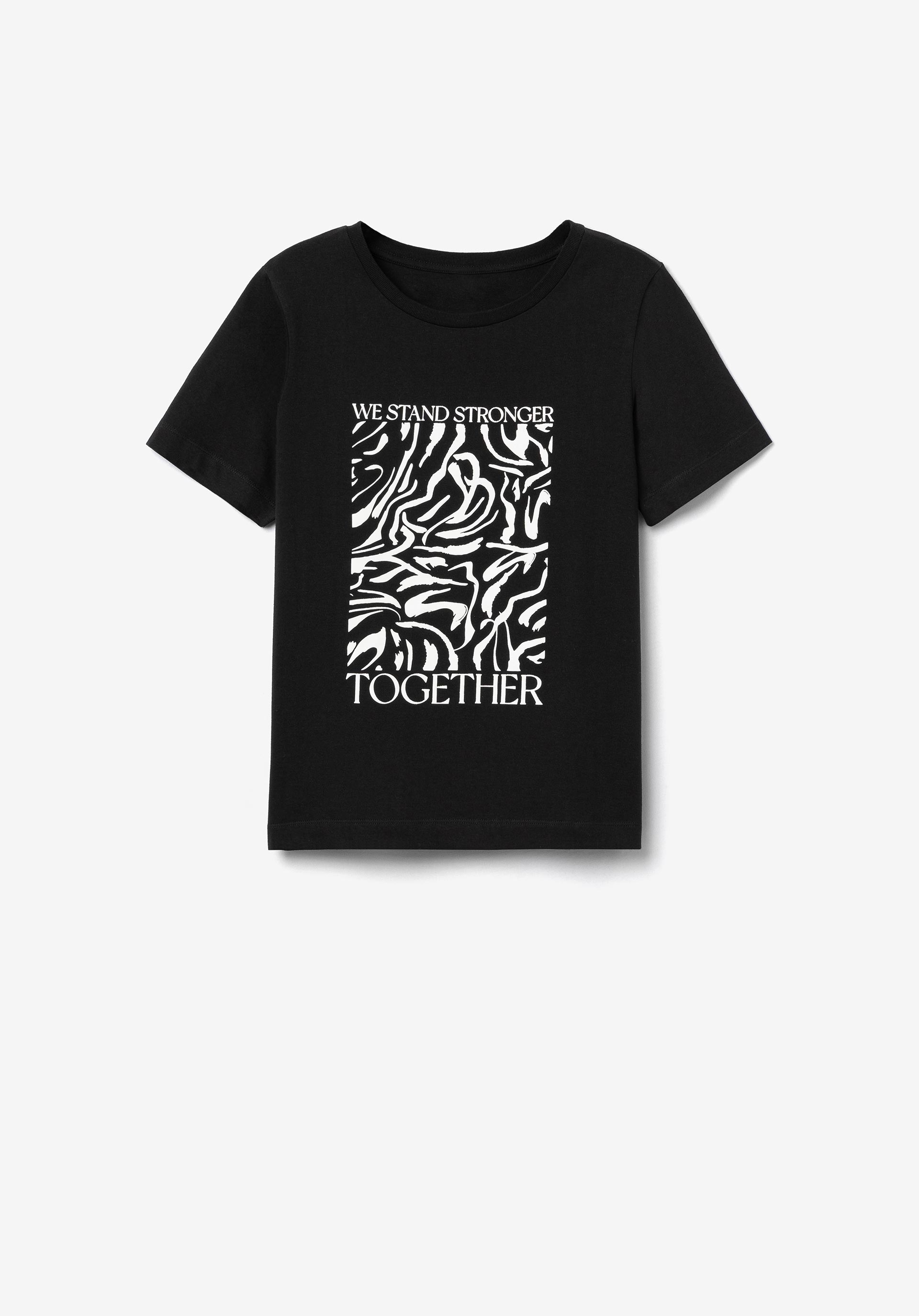 T-shirt Estampado Frontal com Relevo