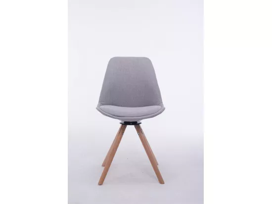 Chaise de conférence - Tissu & Bois - Gris - Troyes