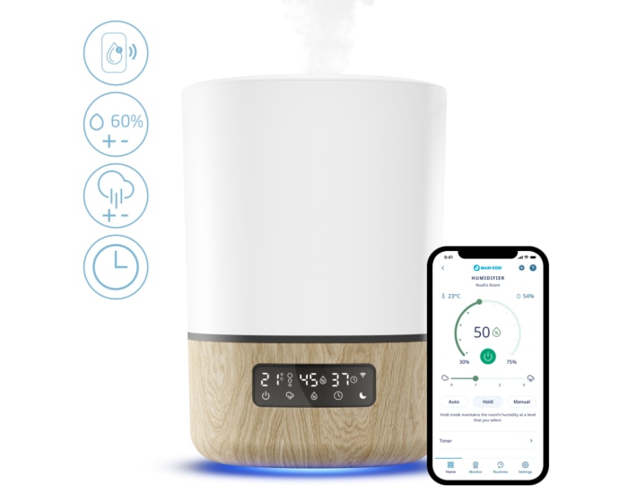 Breathe Luftbefeuchter 0 M      24 Stunden ohne Unterbrechung |    Immer im Blick, immer zusammen |    Diffusor für ätherische Öle |    Modernes, minimalistisches Design |