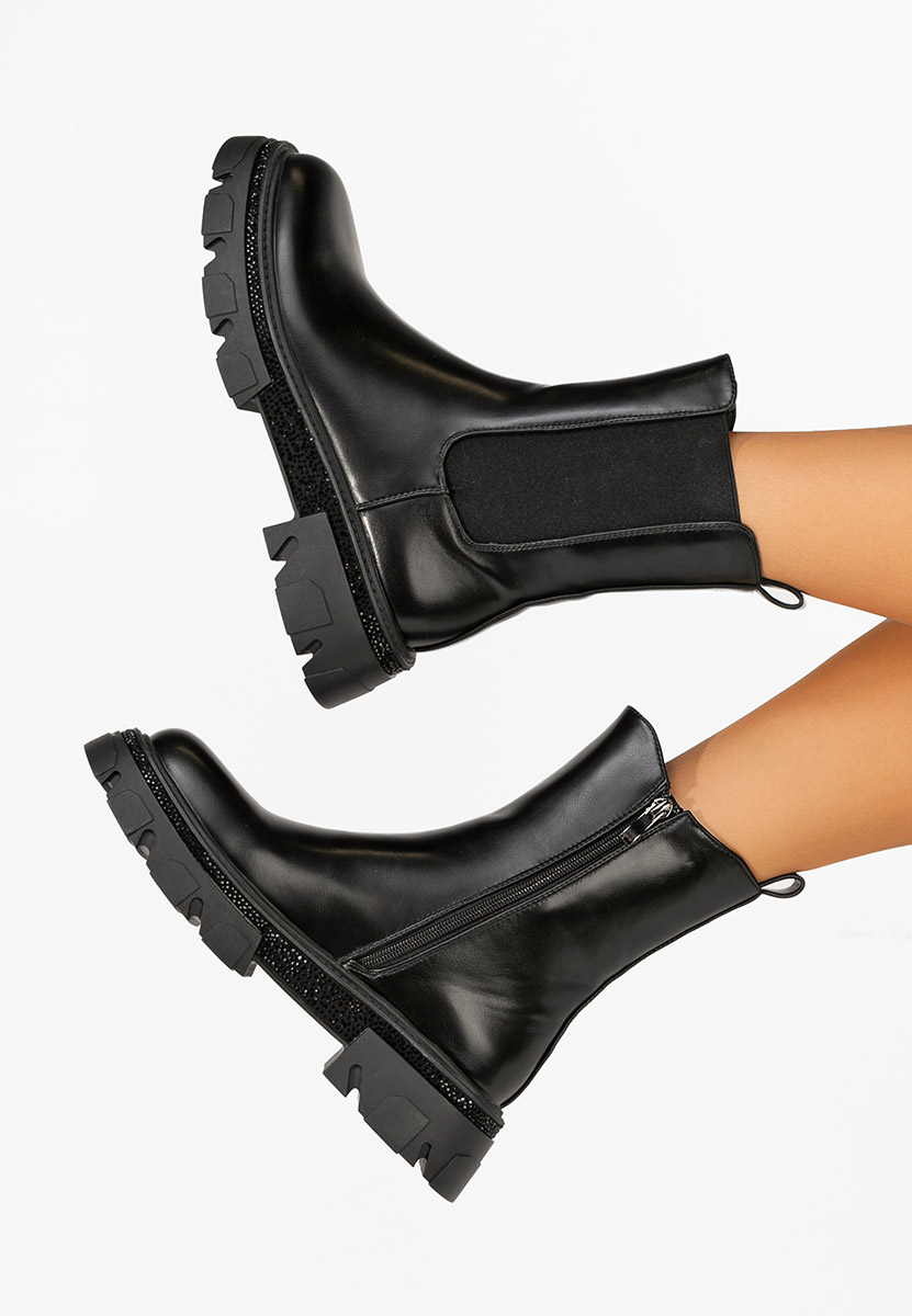 Bottines chelsea femme noires Adelsa
