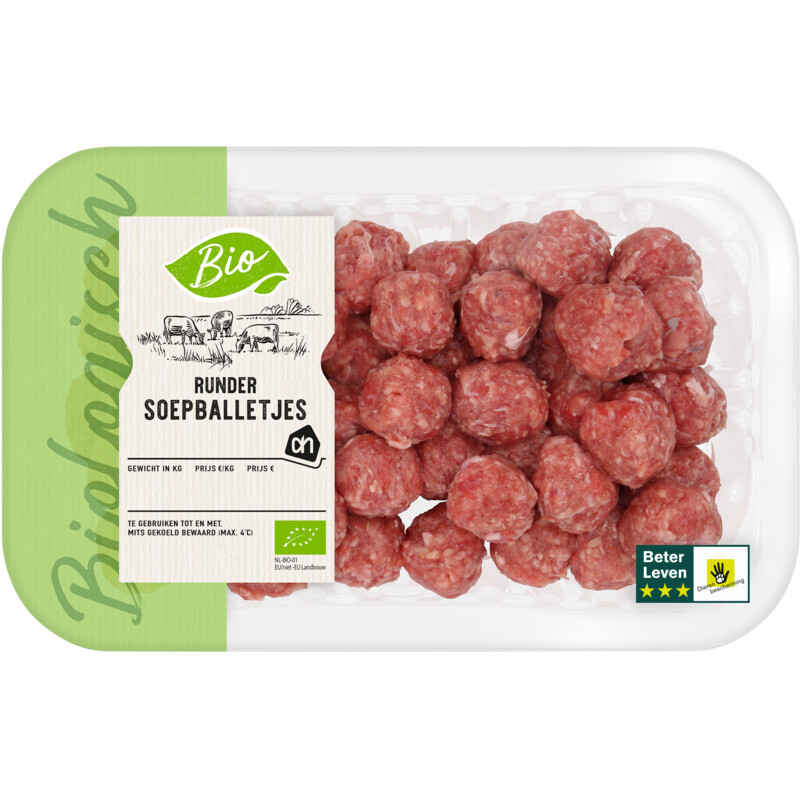 AH Biologisch Rundersoepballetjes