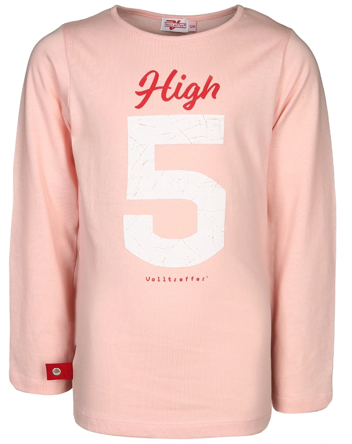 Langarm-Shirt NUMBER 5 in rosa