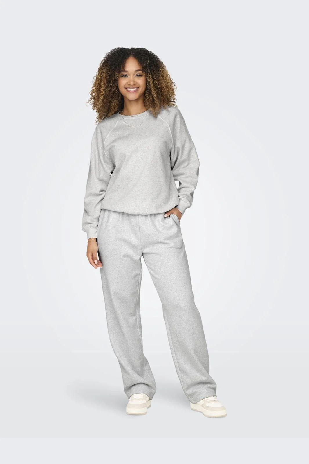 Only Onldaze Straight Pant Cc Swt 4524079 light grey melange