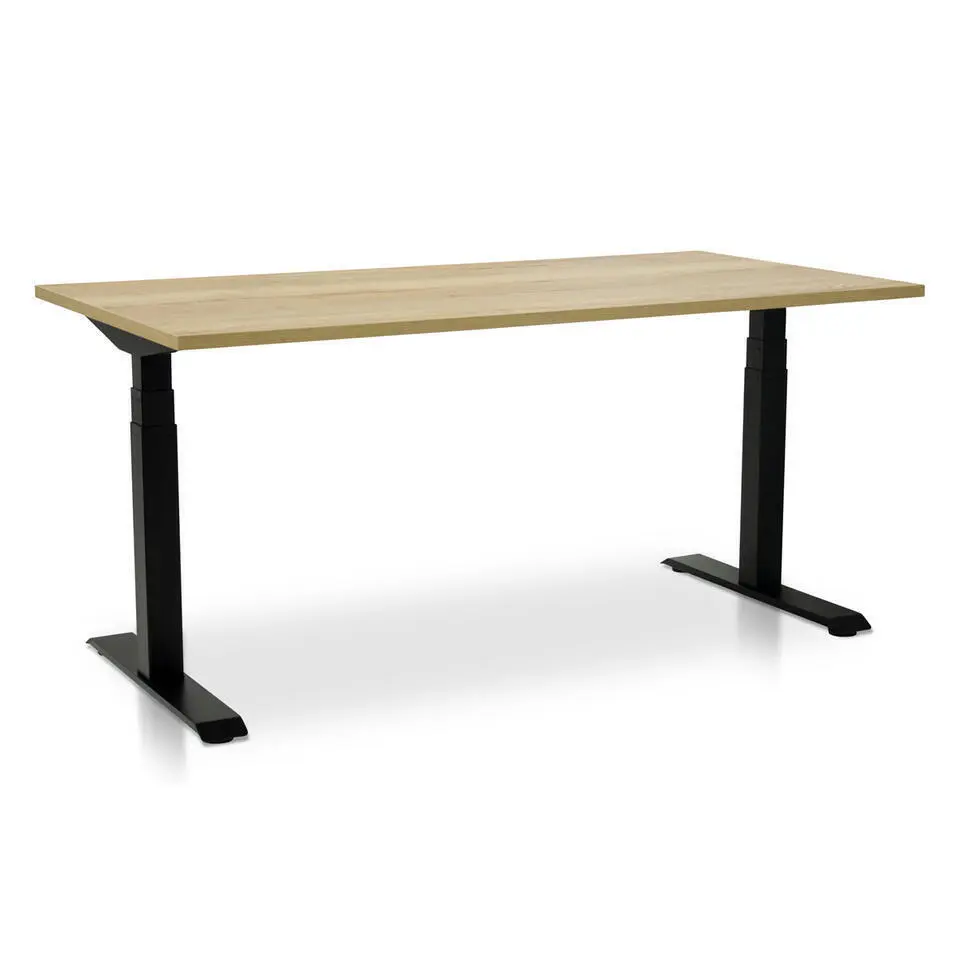MRC PRO elektrisch ARBO zit-sta bureau - 140x80 cm robuust eiken