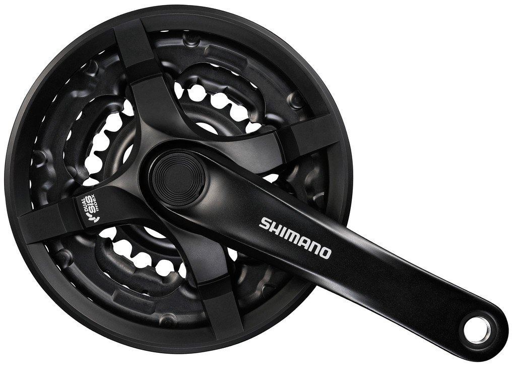 Shimano Kranksæt 42/34/24T 170 mm til firkantet aksel sort