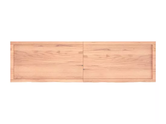 Comptoir de salle de bain marron 180x50x(2-4) cm bois traité