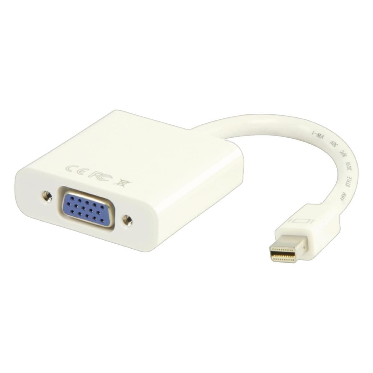 Mini Displayport -Kabel Mini DisplayPort Han - VGA Hun 15p 0.20 m Hvit