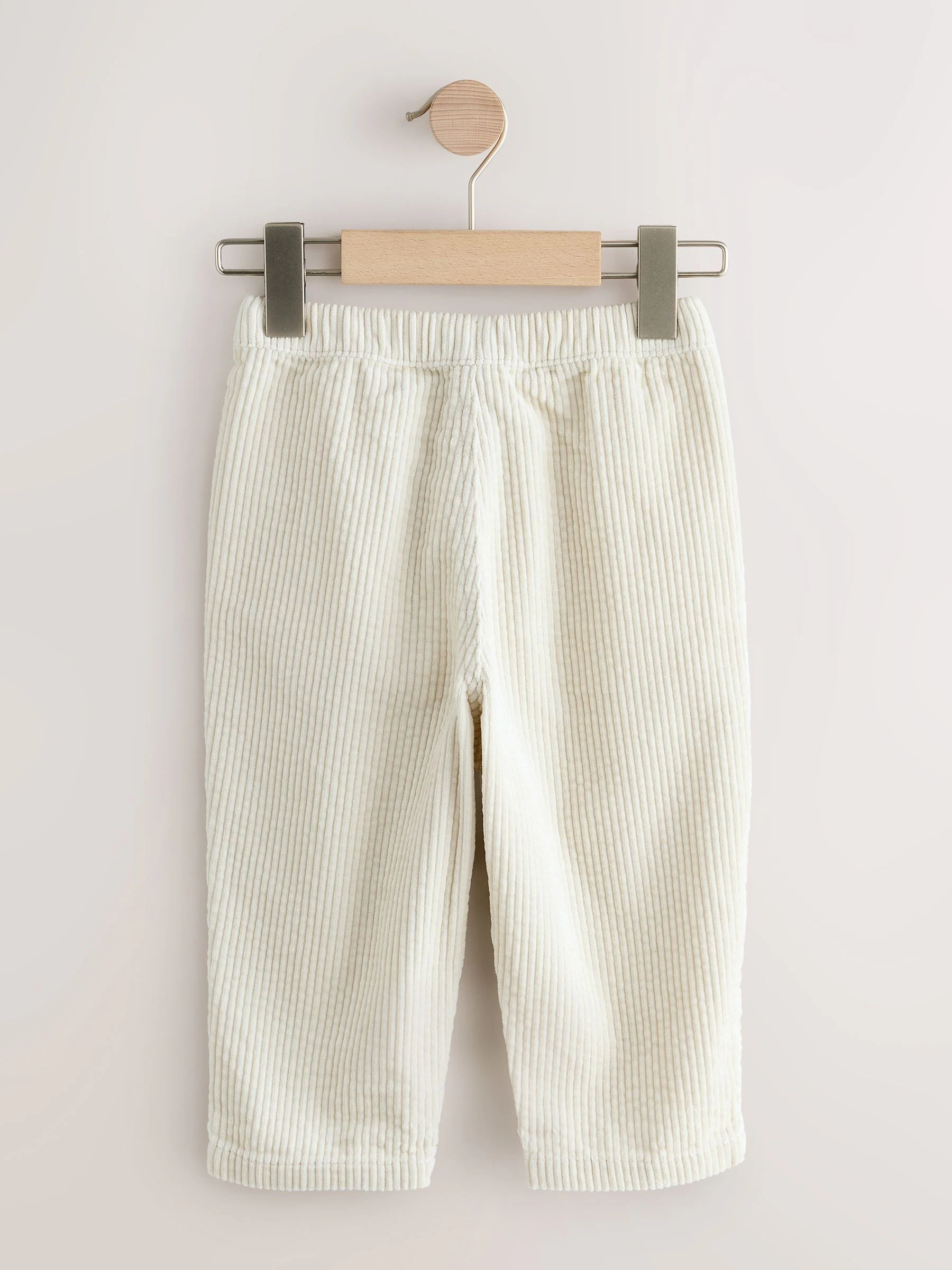 Ecru - Corduroy broek met textuur en aantrekkoord (3mnd-7jr)