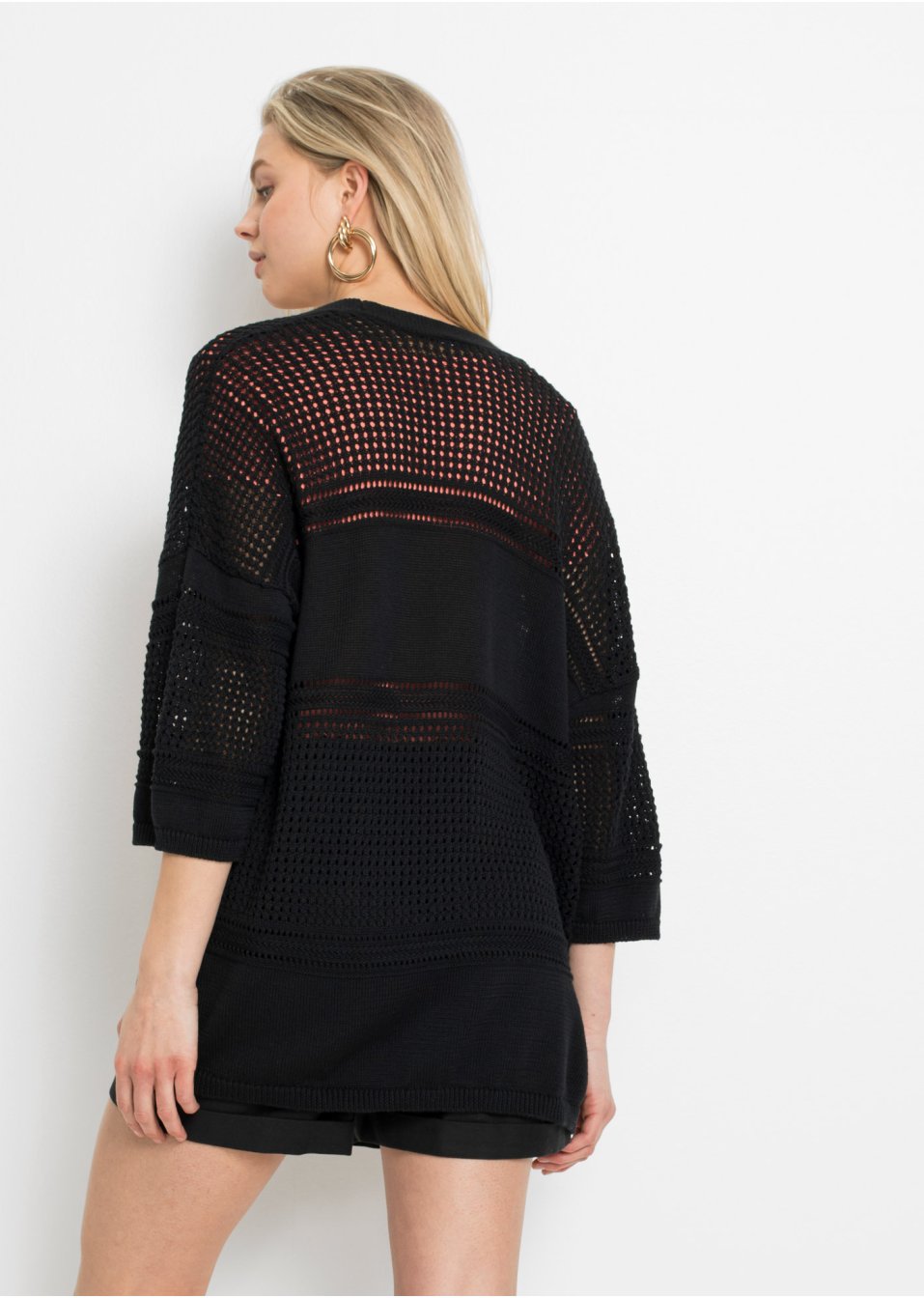 Cardigan à motif ajouré