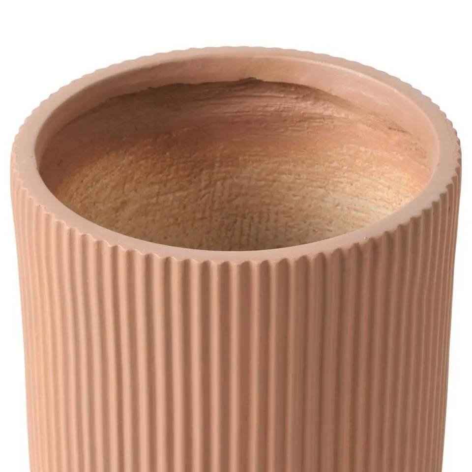 EANTIO - Bloempot - 37 x 37 x 56 cm - Bruin - Kleivezels