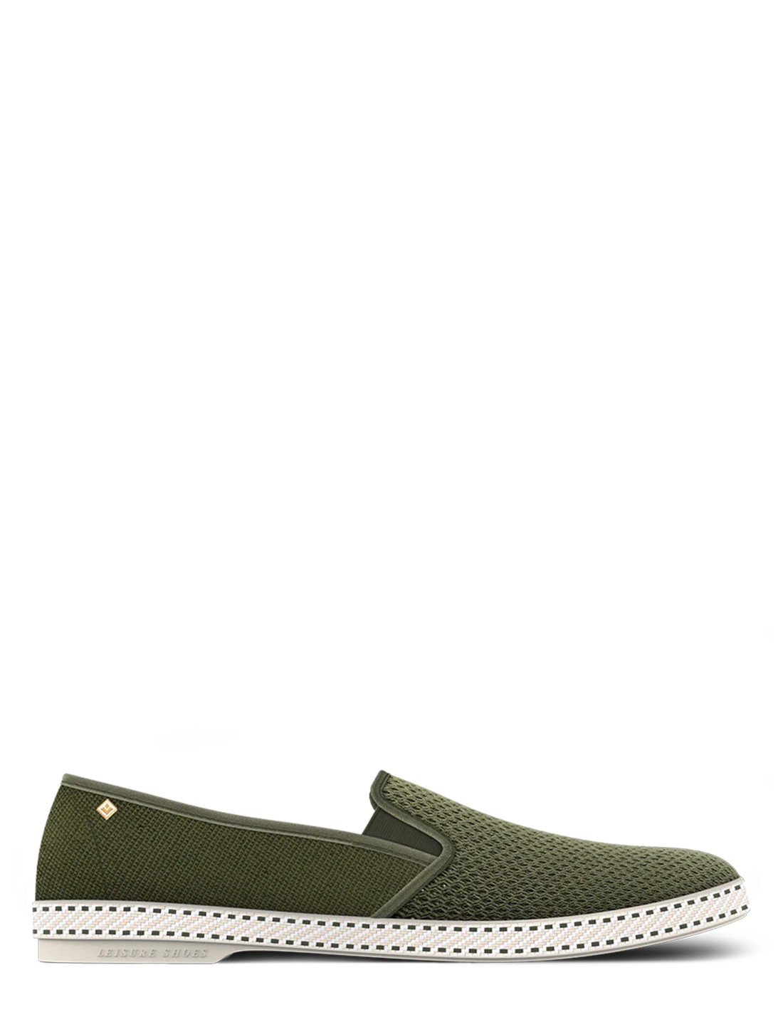 rivieras espadrilles homme classic canvas & mesh kaki