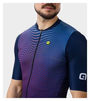 Maillot Manches Courtes Alé Onda Bleu