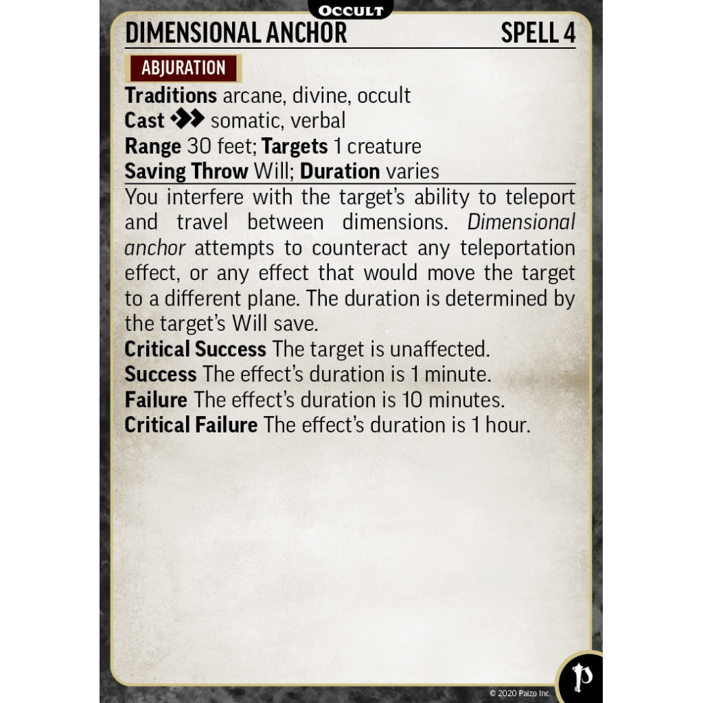 Pathfinder Second Edition - Occult Cards