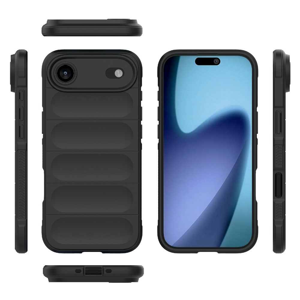 iPhone Air Outdoor Gummi Schutzhülle Anti-Drop - Schwarz