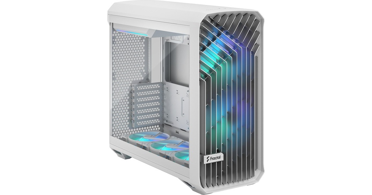 Fractal DesignTorrent white RGB TG Clear Tint midi tower behuizing  (Wit | 2x USB-A | 1x USB-C | RGB | Window)