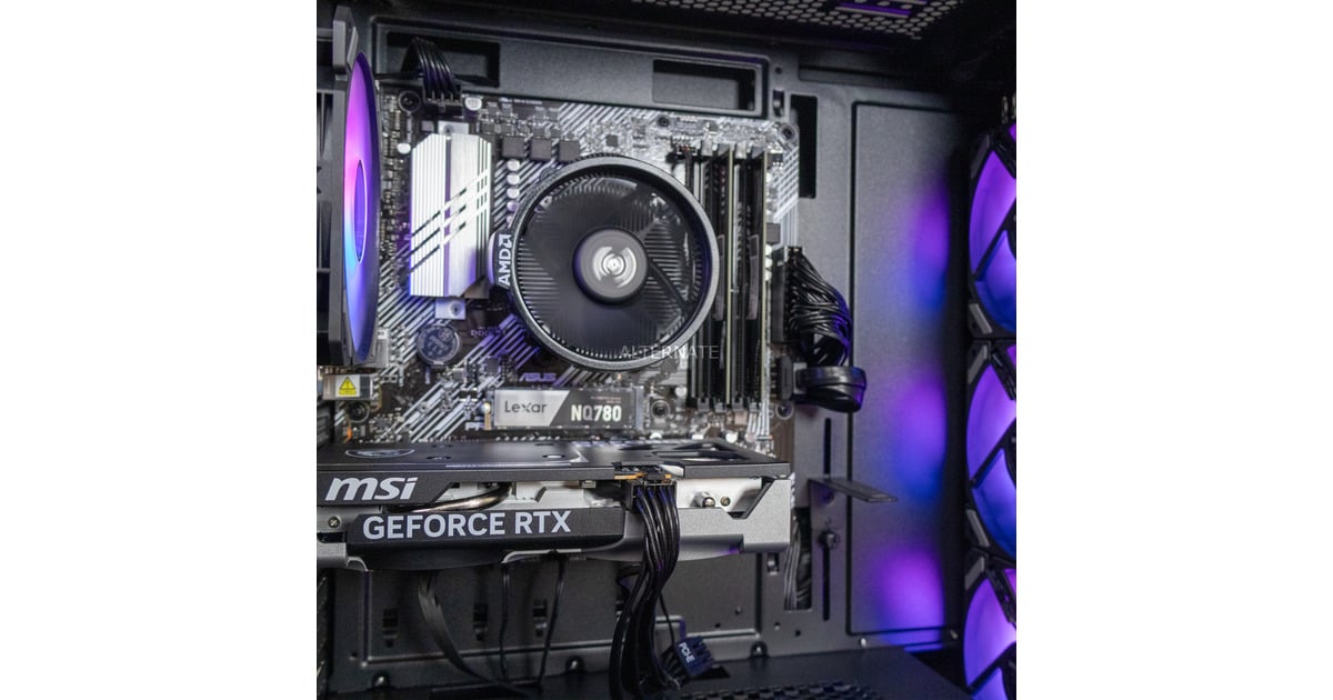 ALTERNATEThunderstorm Starter Ryzen 5 - RTX 5060 gaming pc  (Zwart | R5 5600 | RTX 5060 | 16 GB | 1 TB SSD)