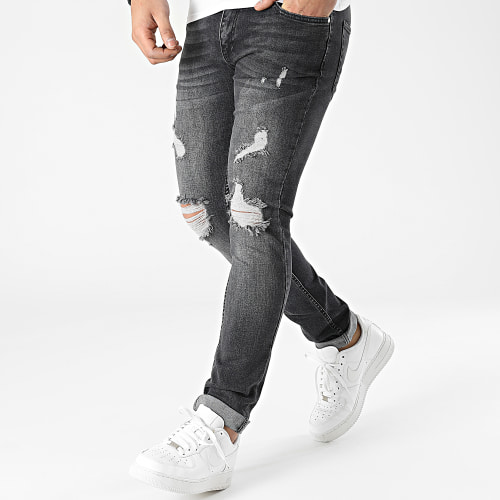 Jean Slim Fit Avec Déchirures 2078 Gris Denim Foncé