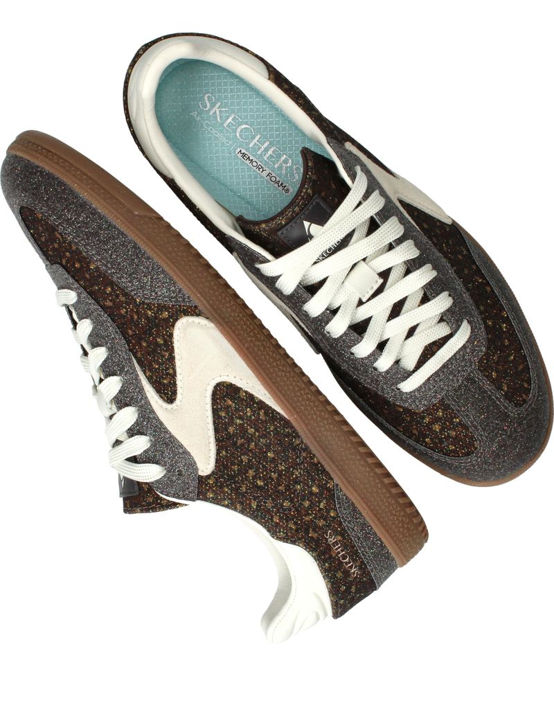 Skechers Hotshot Leopard Magic Sneakers Bruin Dames