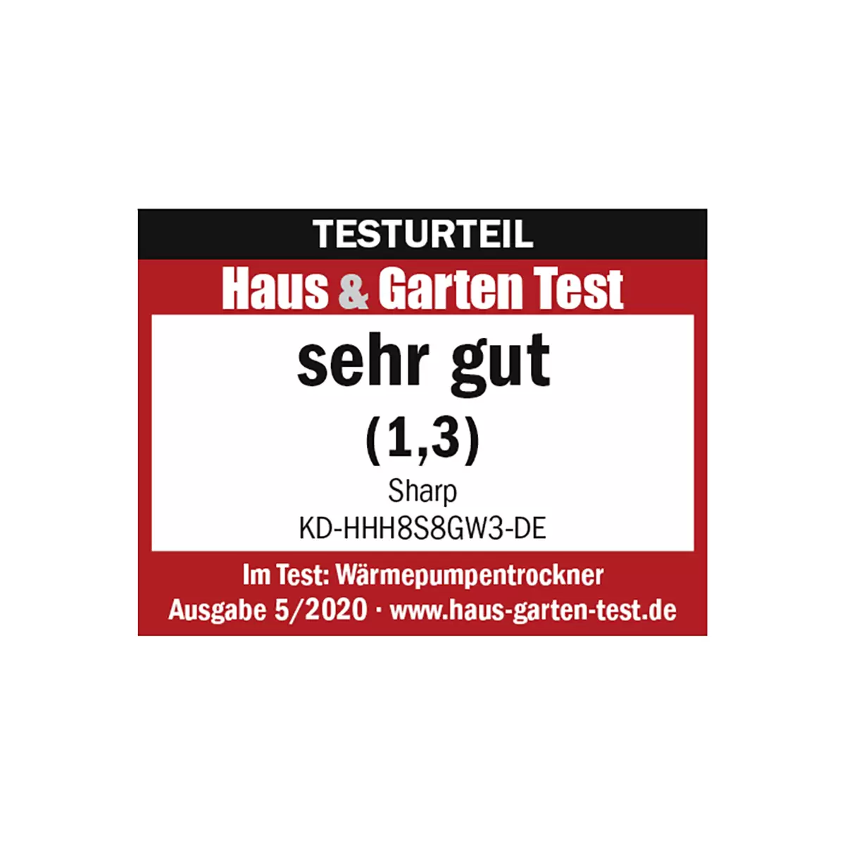 Sharp Tumbler KD-HHH8S8GW3-DE weiss,schwarz