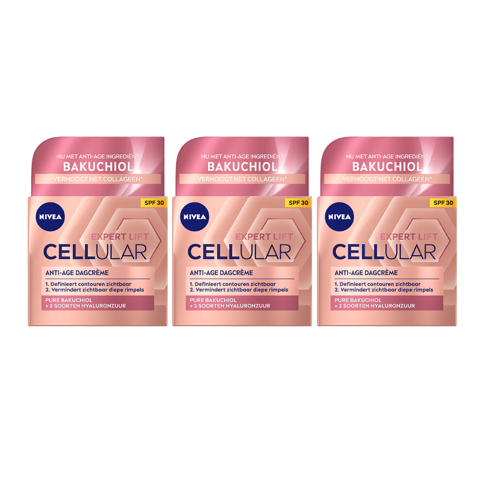 3x Nivea Cellular Lift DagcrèmeAnti-Age SPF 3050 ml