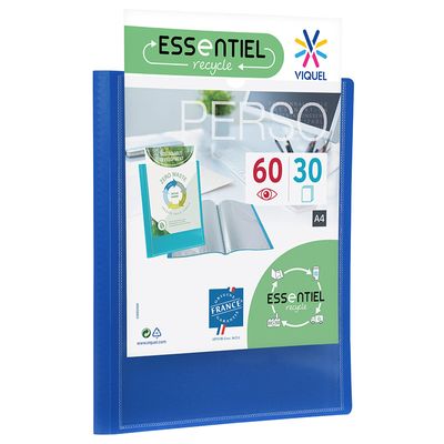 Viquel - Porte vues personnalisable - 60 vues - A4 - bleu