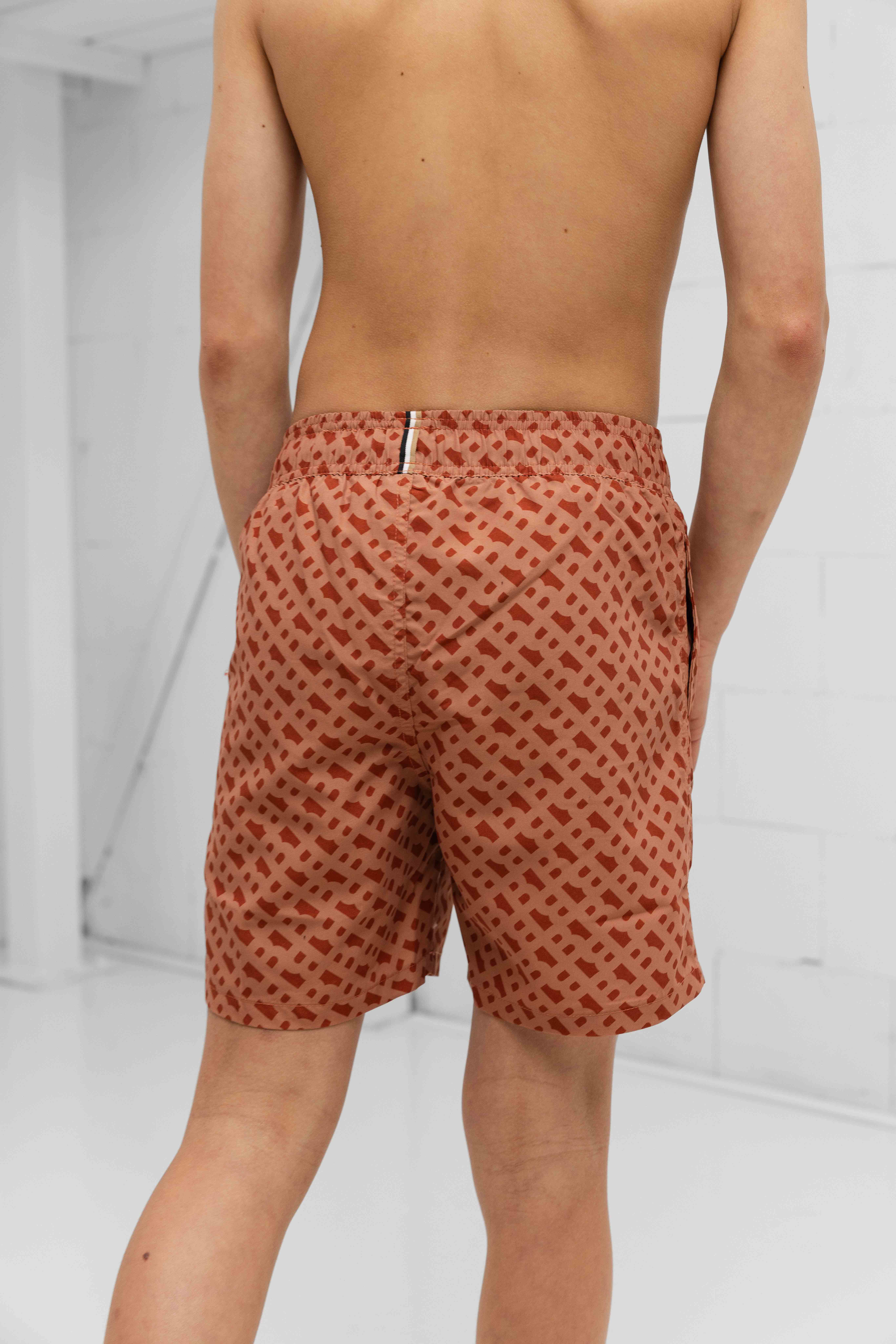 Hugo Boss All Over Print  Zwembroek Kids Bruin