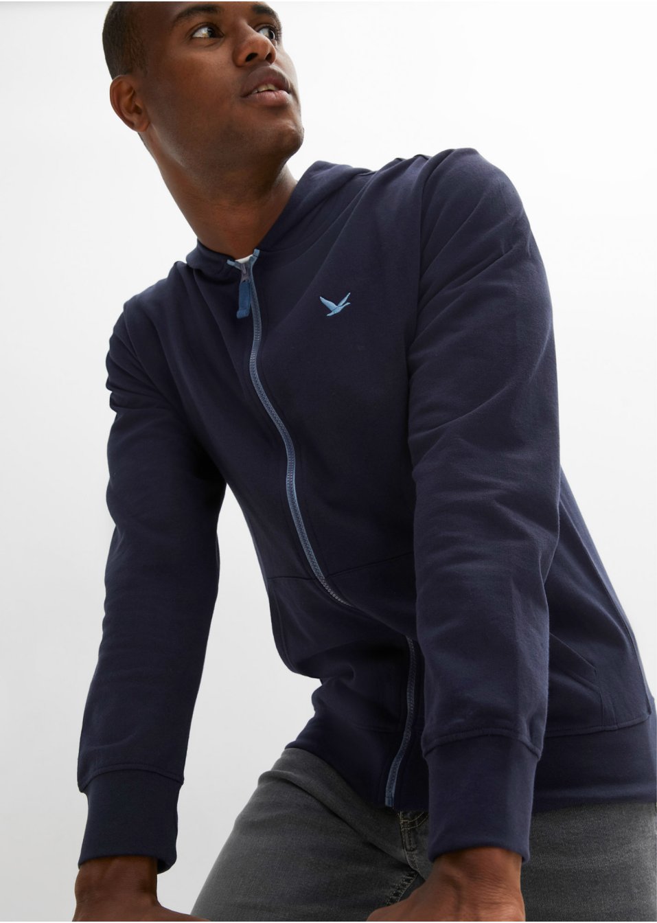 Gilet sweat à capuche avec polyester recyclé