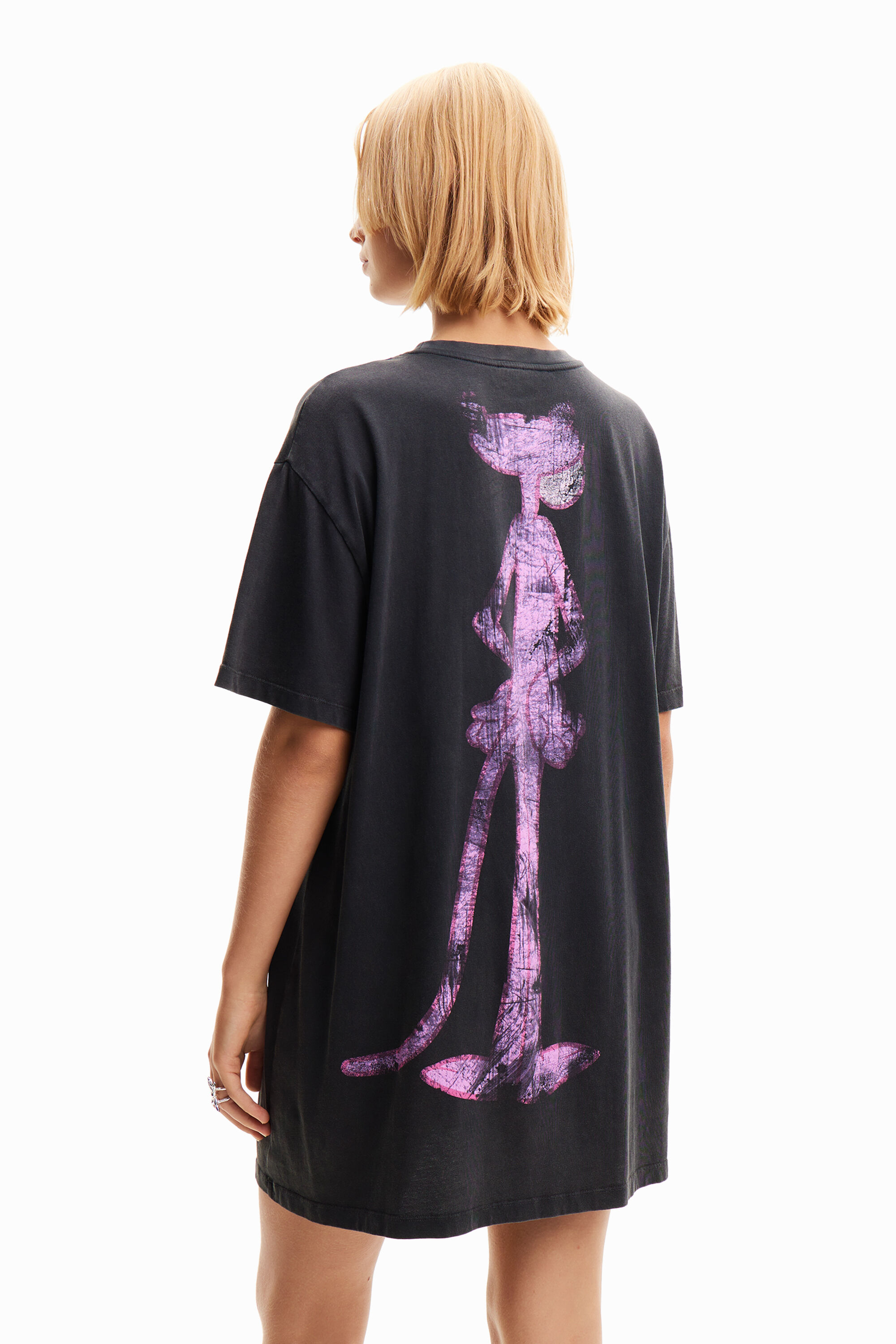 Robe t-shirt oversize Panthère rose