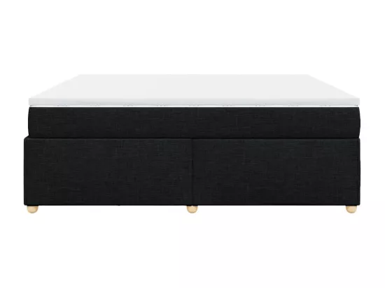 Sommier à lattes de lit avec matelas Noir 180x200 cm Tissu