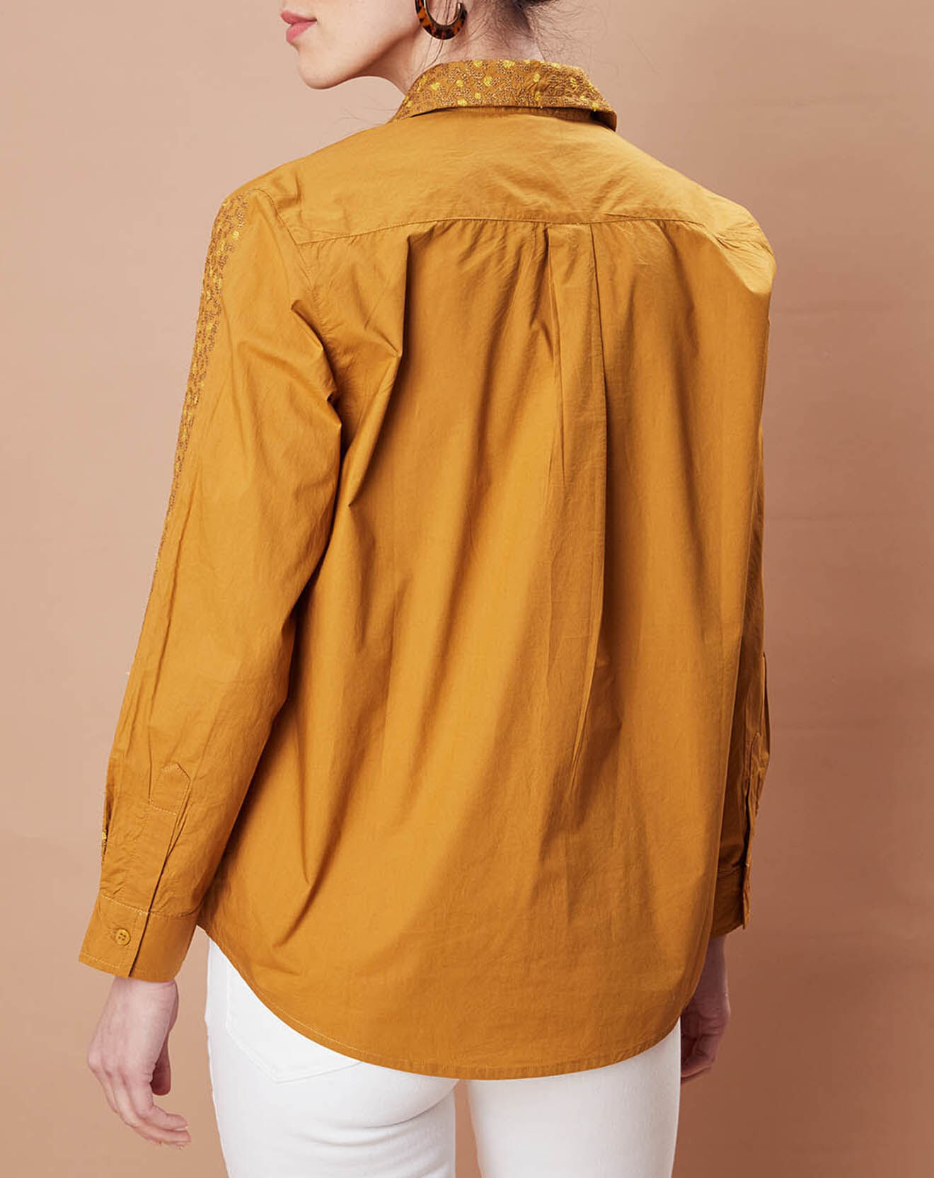 Inouitoosh Chemise Léo en Coton moutarde