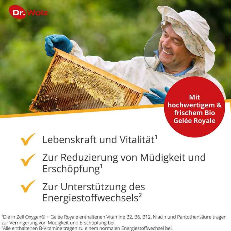 Zell Oxygen + Gelee Royale 600 mg Trinkampullen, 14X20 ml
