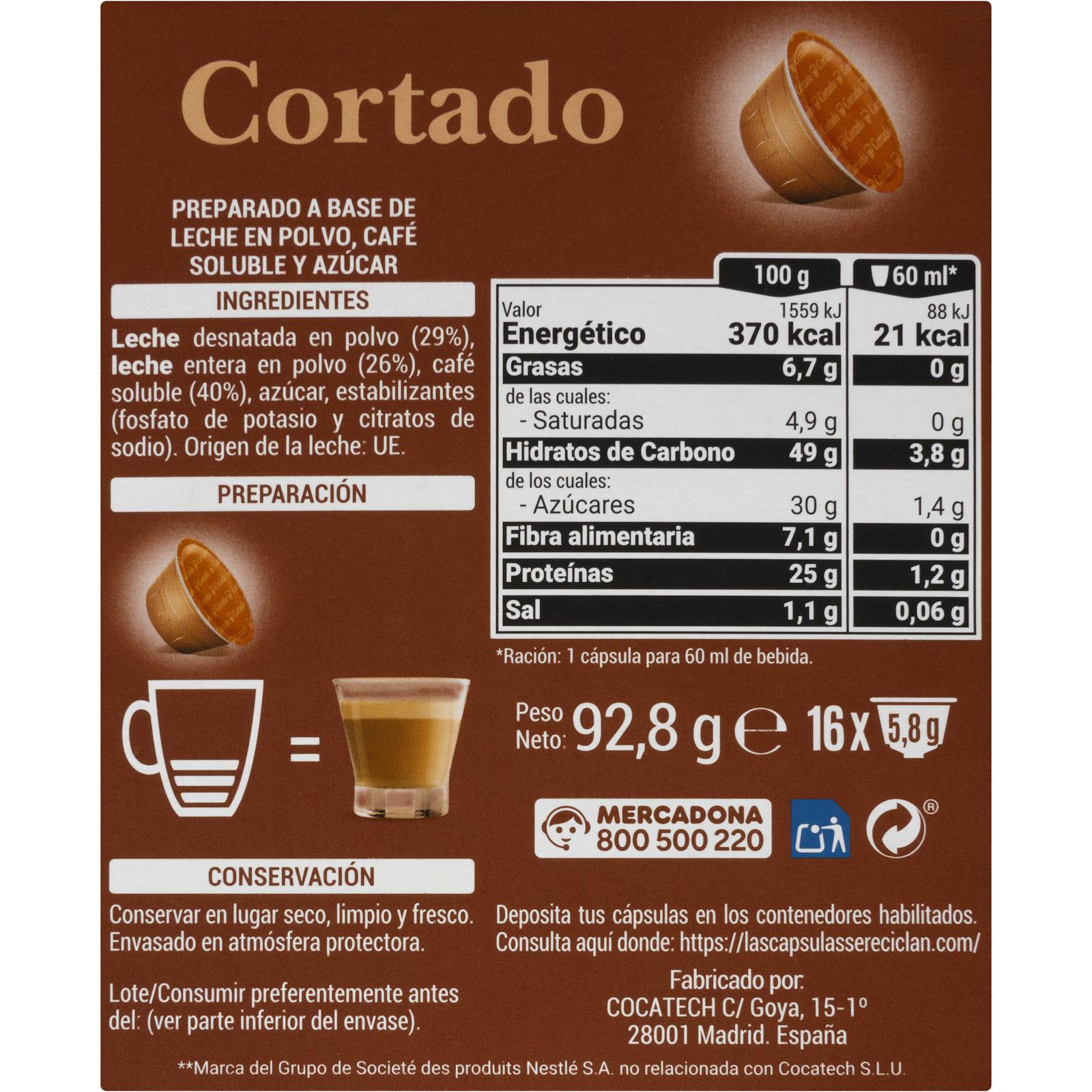Café en capsules Hacendado