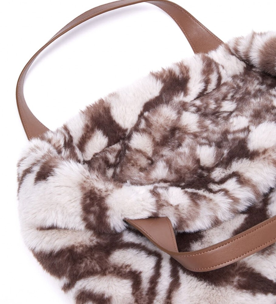 Bolsa tote Liu Jo com logo na cor taupe