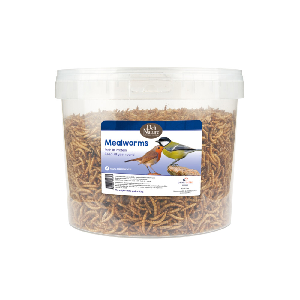 2x Deli Nature Greenline Meelwormen 700 gr