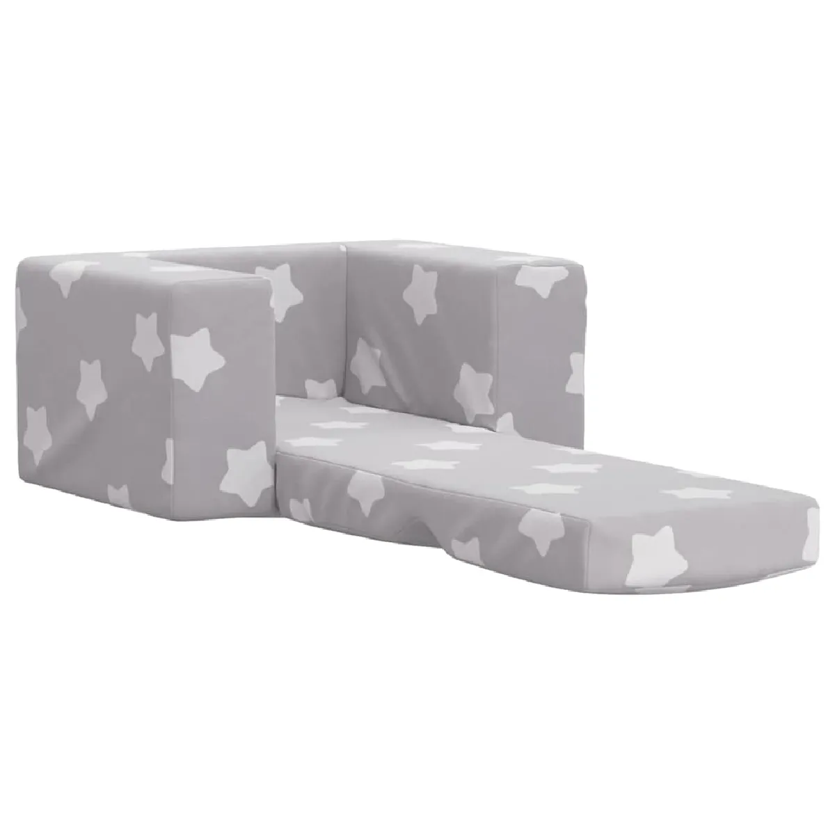 vidaXL Canapé-lit enfant Gris clair avec étoiles