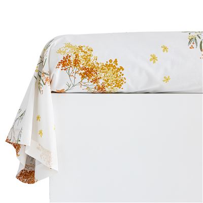 Linge de lit motif bouquets