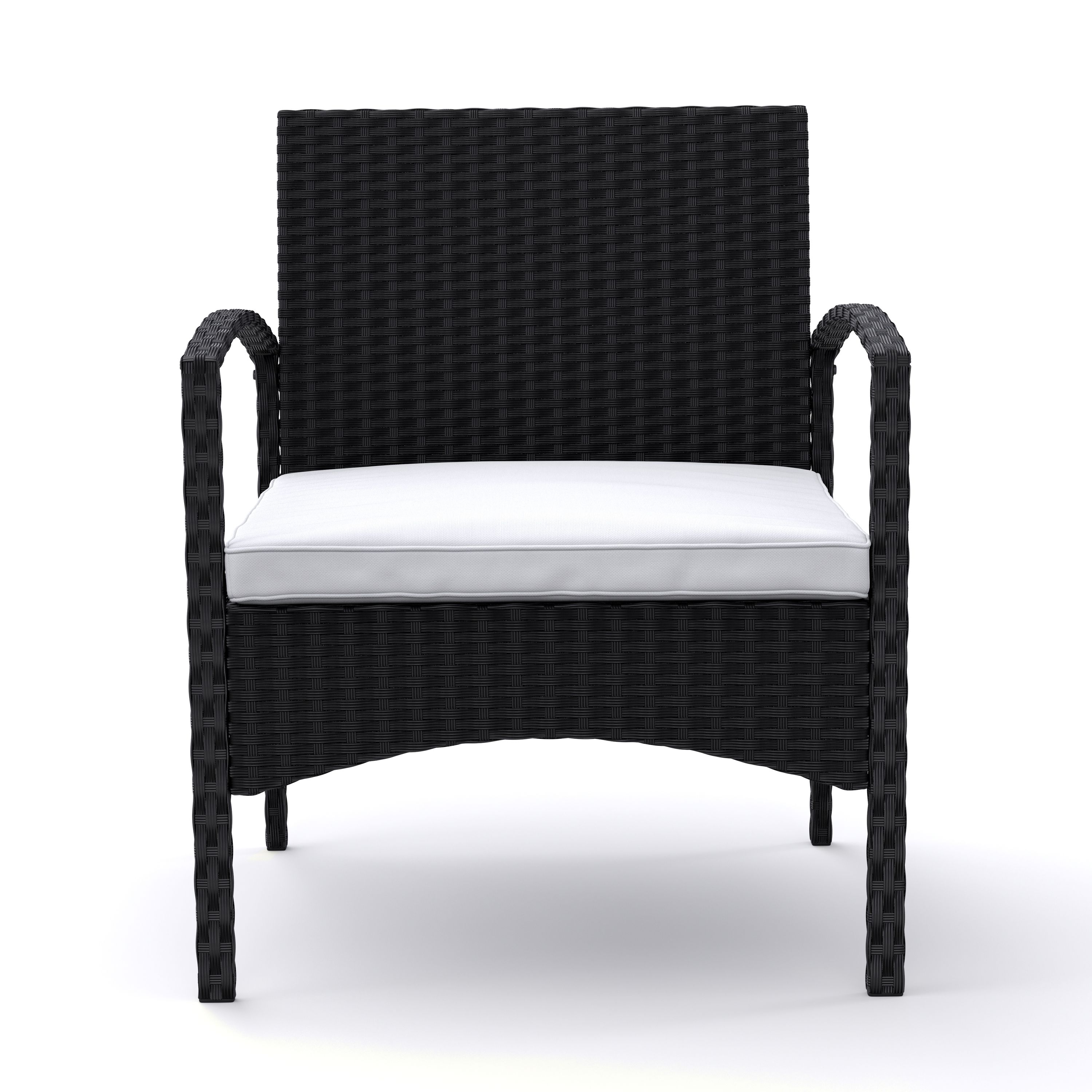 Gartenset Rattan CATANIA schwarz
