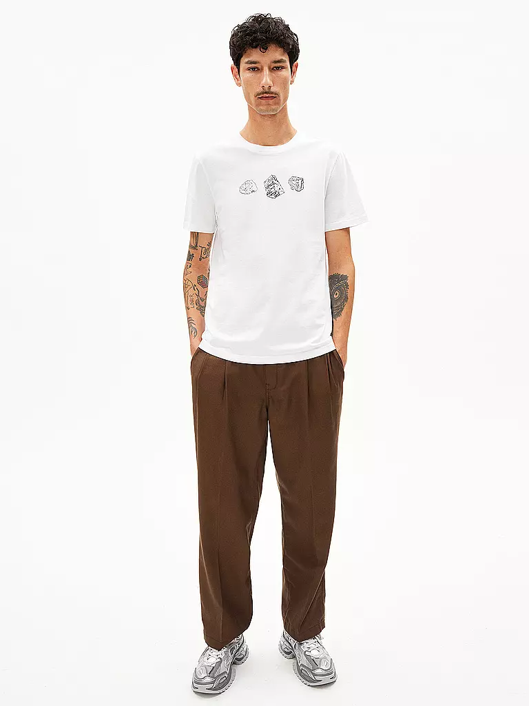 ARMEDANGELS T-Shirt JAAMES TRIPPLE weiss