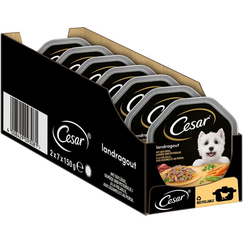 Mégapack Cesar 14 x 150 g pour chien