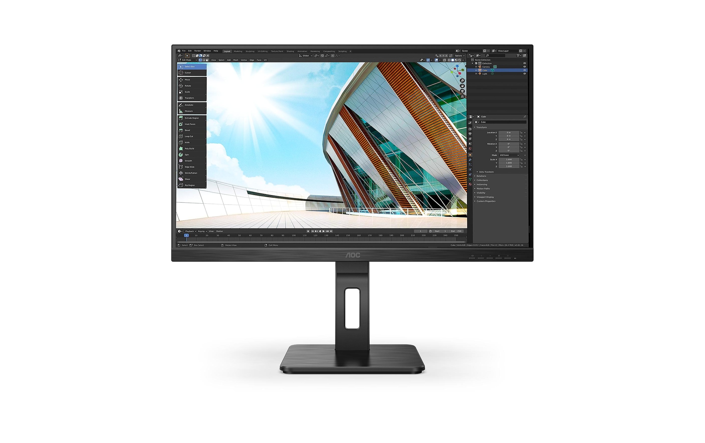 AOC Ergo Monitor »Q27P2Q« 68,31 cm/27 ″  2560 x 1440 px WQHD 4 Reaktionszeit 75 Hz