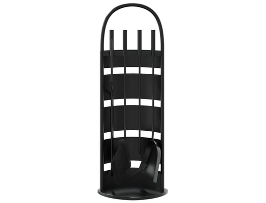 VIDAXL - Accessoires cheminée Set d’outils de cheminée 5 pcs 23x15x66 cm acier